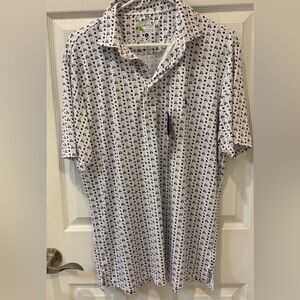 Tailorbyrd White Golf Cart Polo‎ Golf Shirt